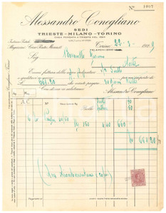 1929 TORINO Corso Ponte Mosca 15 Alessandro CONEGLIANO - Fattura per prugne (5)