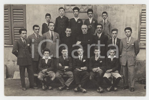1920 PARONA Sacerdoti con studenti - Foto Eugenio COLLI 13x8 cm