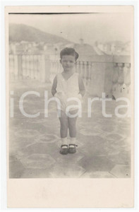 1927 COSTUME ITALIA Bambina in terrazza - Ritratto - Foto 9x14 cm