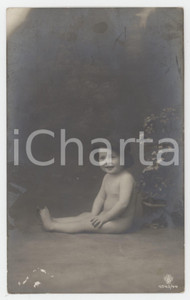 1914 COSTUME Bambino con cappello - Ritratto *Cartolina RPPC FP VG