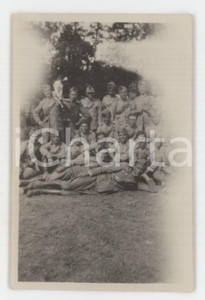 1930 PIETRAMALA - REGIO ESERCITO Soldati in posa - Foto di gruppo 4x6 cm