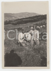 1930 PIETRAMALA - MONTEGREDDI Soldati in posa con pecora - Foto 5x8 cm