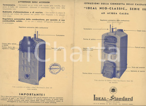 1955 MILANO Società IDEAL-STANDARD Caldaie IDEAL neo-classic *Istruzioni