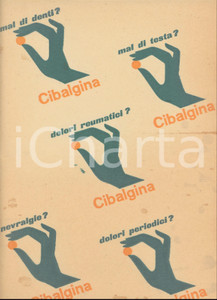 1957 FARMACEUTICA - Pubblicità CIBALGINA - 2 Veline 23x33 cm