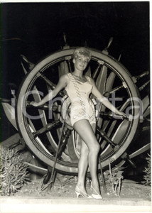 1962 FRANCE Côte d'Azur - Jocelyne RACE élue "Miss Bain de Minuit" *Photo 13x18