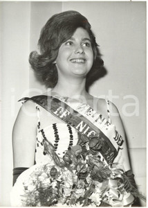 1962 NICE FRANCE - Maité ROUSSEL élue "Reine des Fleurs de Nice" *Photo 13x18 cm