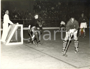 1955 NOVARA Campionati mondiali HOCKEY SU PISTA - Italia vs Svizzera (2) - Foto