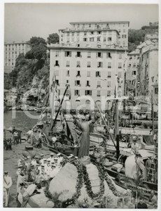 1954 CAMOGLI (GE) Posa CRISTO DEGLI ABISSI - Cerimonia inaugurale (1) *Foto