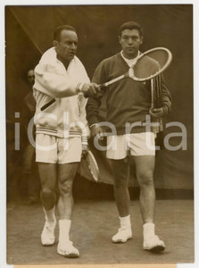 Fotografia d epoca originale 1956 ROLAND GARROS Semifinale Coppa Davis  Paul REMY con Nicola PIETRANGELI 1