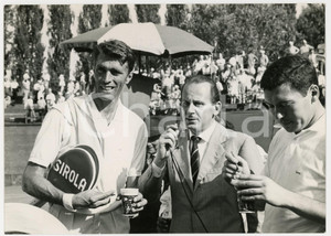 Fotografia d epoca originale 1960 TORINO TENNIS Match Italia vs Cile  Orlando SIROLA e Nicola PIETRANGELI 1