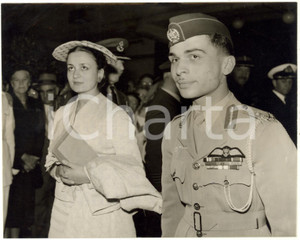 1955 LONDON - King Hussein OF JORDAN and his wife Dina at the Royal Tournament