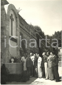 1954 TORINO SUPERGA Europei di nuoto - Squadra URSS rende omaggio alle vittime 