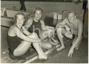 1954 TORINO Campionati Europei NUOTO - György TUMPEK e Katalin SZŐKE *Foto 18x13