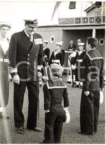 1959 FLEETWOOD (UK) SEA CADETS - A young seaman meets Rear Admiral John McBEATH