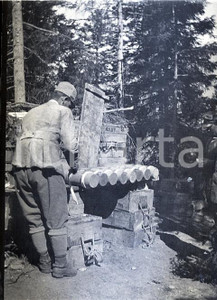 6X4cm NEGATIVO ORIGINALE * 1915ca WW1 ESERCITO ITALIANO Accatastamento munizioni