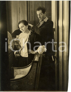 1965 ca CINEMA Franco ROSSELLINI Valentina CORTESE sul set de LA DONNA DEL LAGO