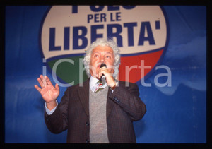  35mm vintage slide* 1995ca POLO PER LE LIBERTÀ Bruno LAUZI al Congresso (2)