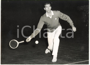 1954 MILANO Italia-Norvegia TENNIS - Oreste SIROLA durante una partita *Foto