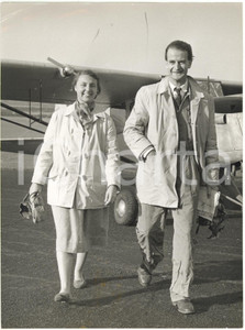 1960 MIDDLE WALLOP Airfield - Captain Michael SOMERTON-RAYNER with his wife Ina