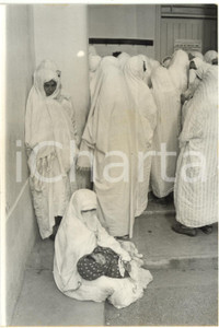 Fotografia d epoca originale 1961 MERAD ALGERIE Référendum sur l autodétermination  Femmes aux urnes 1