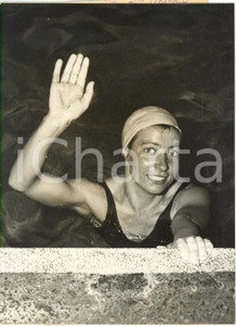 1957 PARIS Piscine Georges-Vallerey - Colette THOMAS - Ritratto della nuotatrice