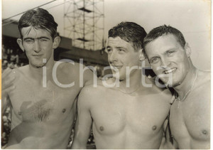 1958 PARIS Piscine des Tourelles - John MONCKTON Robert CHRISTOPHE Neville HAYES