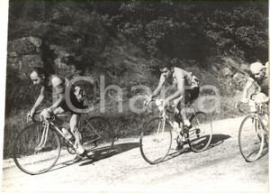 1956 TOUR DE FRANCE - Gilbert BAUVIN suivi de Roger WALKOWIAK *Photo 18x13 cm