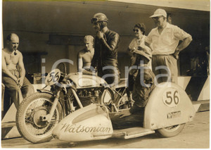 1955 ca MONZA GP DELLE NAZIONI - Prove Eric OLIVER con sidecar NORTON-WATSONIAN