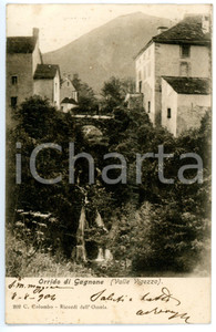 1904 VALLE VIGEZZO Scorcio dell'ORRIDO DI GAGNONE *Cartolina FP VG