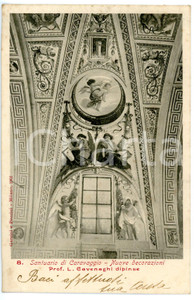 1903 SANTUARIO DI CARAVAGGIO (BG) Particolare della volta *Cartolina FP VG