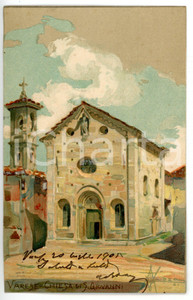 1905 VARESE Chiesa di SAN GIOVANNI - Scorcio caratteristico *Cartolina FP VG