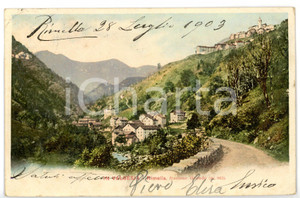 1903 RIMELLA - GRONDO (VC) Veduta panoramica con caseggiato *Cartolina - FP VG
