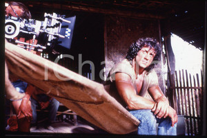 35mm vintage slide*1988 RAMBO III Sylvester STALLONE sul set del film (1)