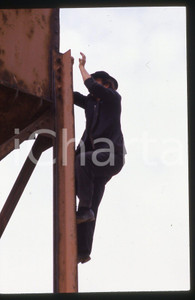 35mm vintage slide*1991 MILANO Nicola DI PINTO sul set de IL COMMISSARIO CORSO 4   