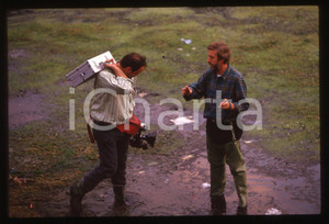 35mm vintage slide*1991 MILANO Alberto SIRONI sul set de IL COMMISSARIO CORSO 12