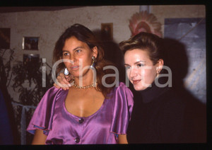 35mm vintage slide*1991 IL COMMISSARIO CORSO Maddalena CRIPPA sul set - Ritratto