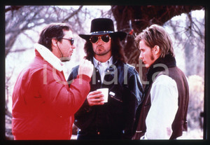 35mm vintage slide* 1988 YOUNG GUNS Christopher CAIN Emilio ESTEVEZ sul set 
