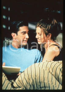 35mm vintage slide* 1995 ca FRIENDS Jennifer ANISTON e David SCHWIMMER Ritratto