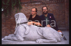 35mm vintage slide* 1985ca VENEZIA Enrico GHEZZI e Marco GIUSTI Ritratto 2