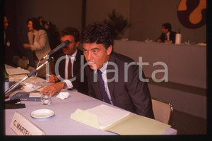 Fotografia d epoca originale 35mm vintage slide 1990 ROMA Claudio MARTELLI Conferenza Immigrazione 9 1