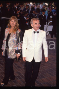 35mm vintage slide* 1990 CANNES Charles e Katia AZNAVOUR Festival del Cinema (4)