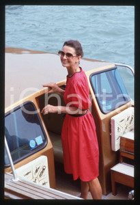 35mm vintage slide* 1983 VENEZIA  Audrey HEPBURN sul battello Ritratto (3)