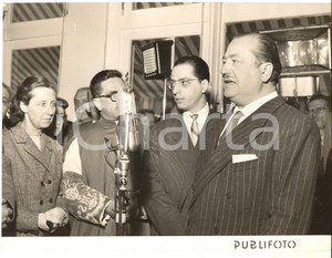 Fotografia d epoca originale 1953 PORTOFINO Inaugurazione del nuovo ripetitore RAI  AutoritÃ   Foto 24x18 cm 1