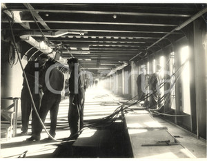 1960 GENOVA Cantiere nave "Leonardo da Vinci" - Lavori al ponte 1^ classe *Foto