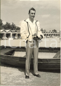 1954 VENEZIA Mostra del Cinema - Attore Roland LESAFFRE al Lido *Foto 13x18