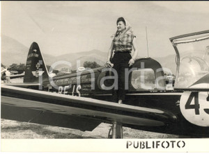 1953 PALERMO Giro Aereo di Sicilia - Pilota donna francese alla partenza *Foto