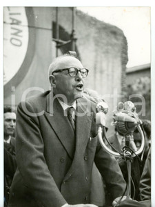 1956 ROMA Pietro NENNI apre campagna elettorale PSI *Foto 13x18 cm