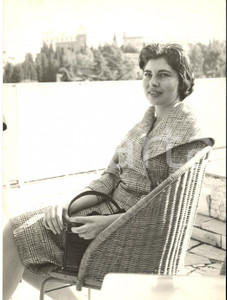 1959 ROMA Ex imperatrice SORAYA a colazione al ristorante PALAZZI *Foto