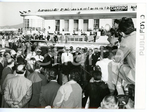 1954 ROMA CIAMPINO Anthony EDEN rilascia dichiarazioni all'arrivo *Foto 18x13 cm