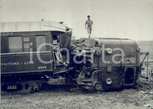 1953 PORT LYAUTEY Déraillement du train CASABLANCA-ALGER *Photo 18x13 cm